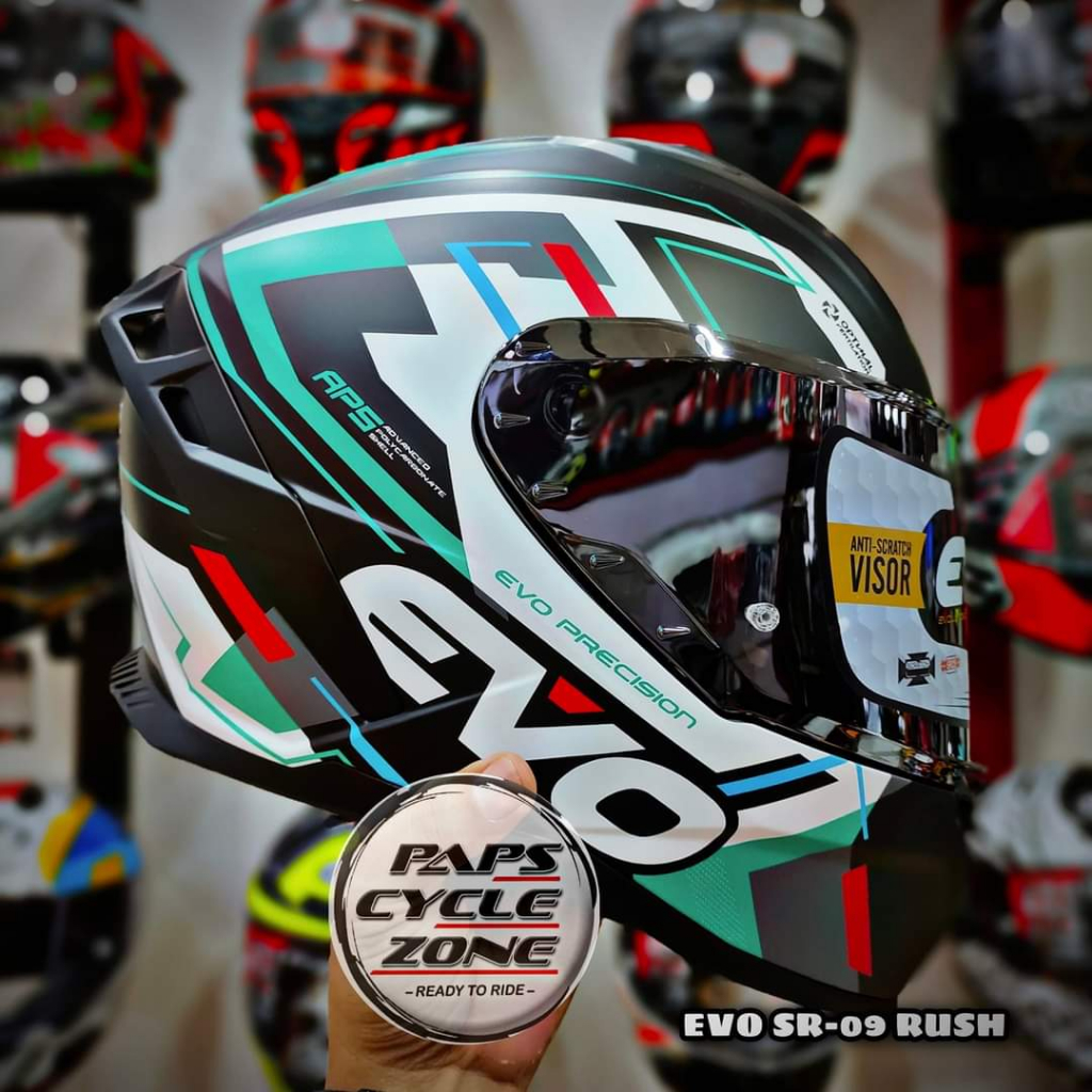 EVO SR-09 RUSH FULL FACE HELMET DUAL VISOR | Shopee Philippines