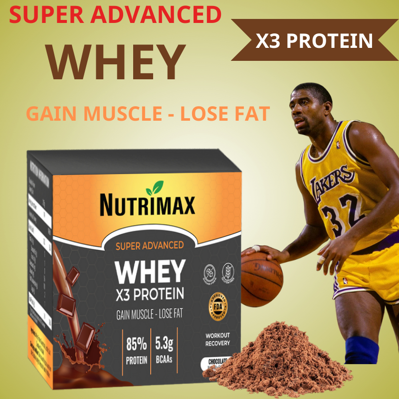 Nutrimax Whey Protein Super Advanced Whey X3 Protein Gain Muscle Fat