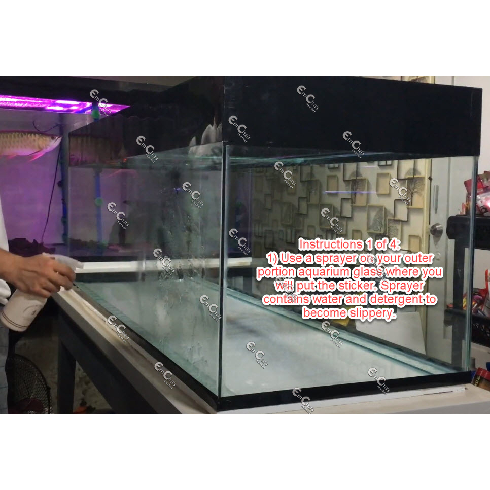 JTC BLACK Aquarium Background Sticker (for 20-175G)(wpp2)(20gl)(30gl ...