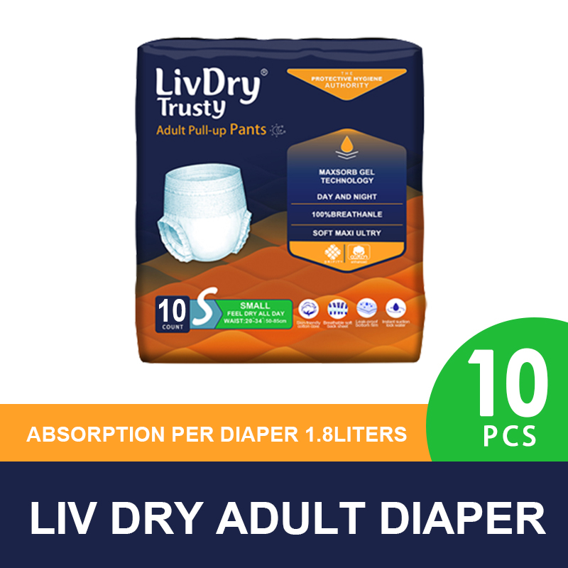 LivDry Adult Diaper PullUps Incontinence Underwear Overnight Small 1