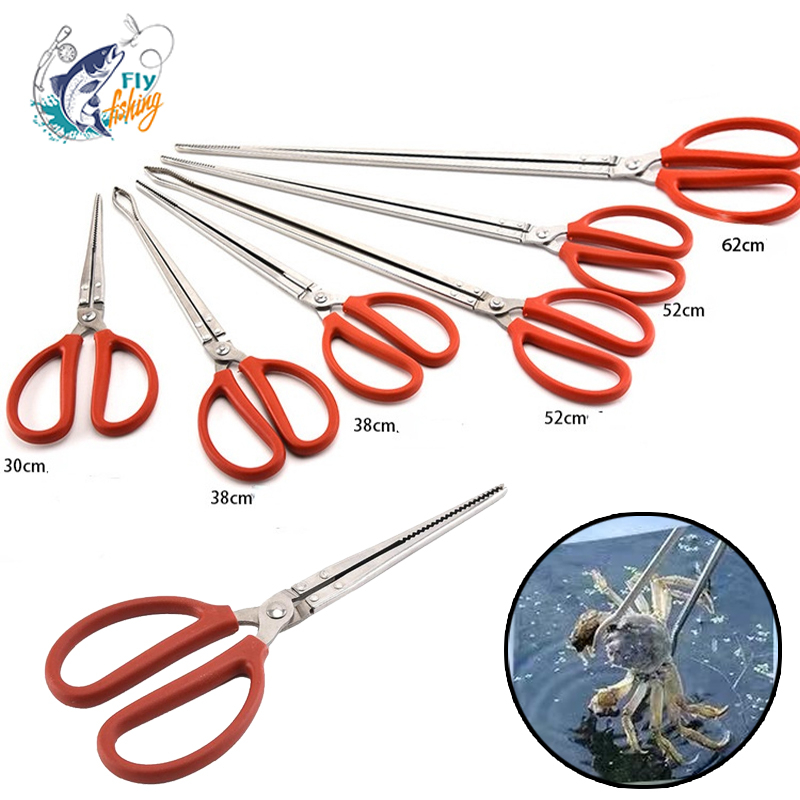 62CM Stainless Steel Sea Catch Clip Eel Clip Fish Crab Food Paper ...
