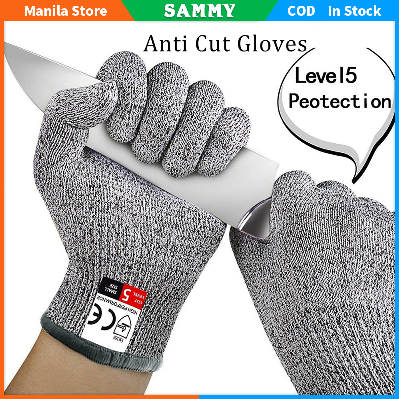 1 Pair Anti Cut Gloves High Performance Level 5 Protection HPPE Glove