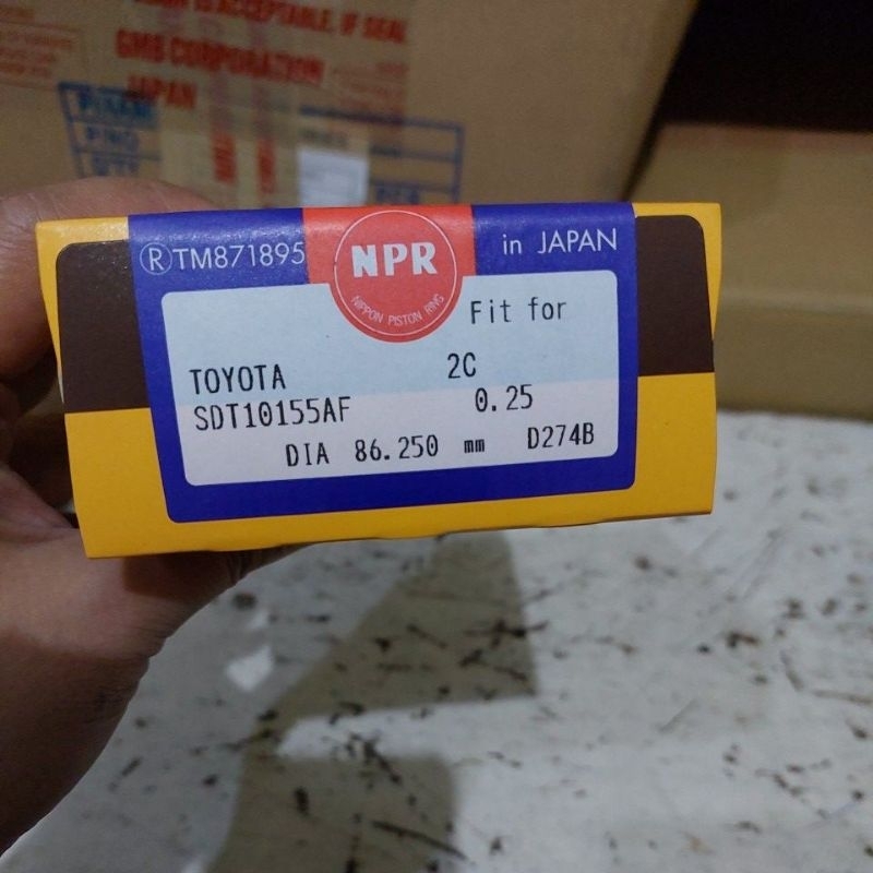 SDT-10155AF PISTON RING TOYOTA TAMARAW FX 2C SIZE .25 NPR JAPAN ...