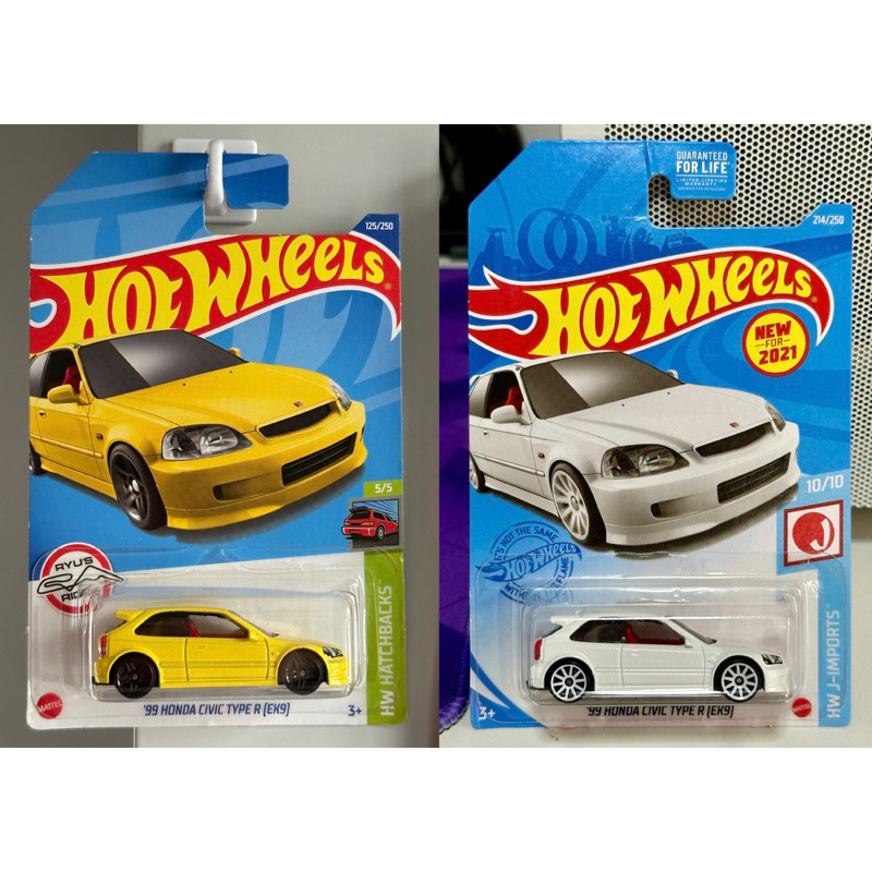 Hot Wheels ‘99 Honda Civic Type R Ek9 White & Yellow Shopee Philippines