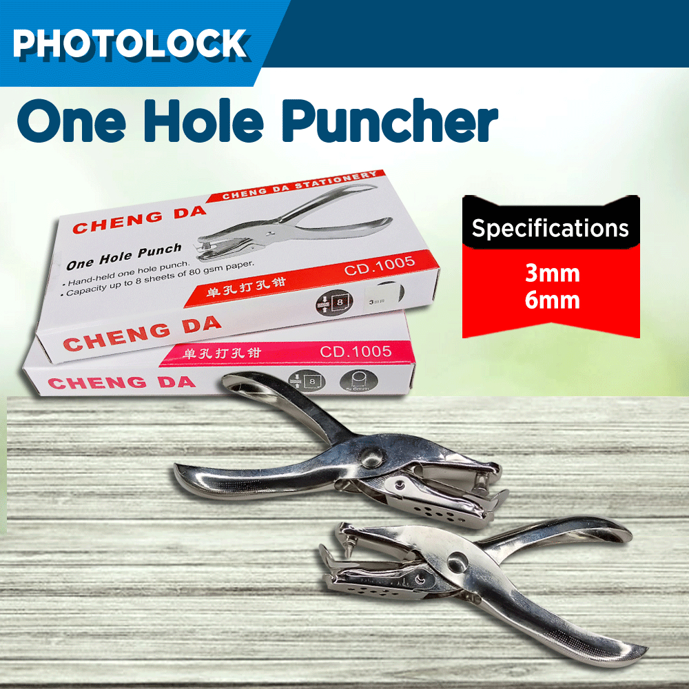 Hang Tag One Hole Puncher 3mm / 6mm Ticket Puncher Circle Metal Single Hand Held Hole Punch