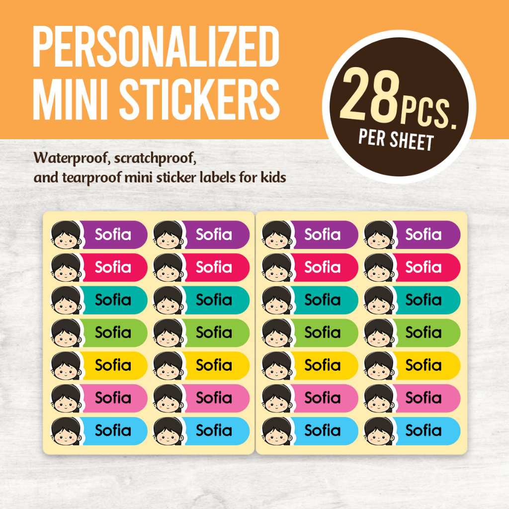 Personalized MINI STICKERS (FOR GIRLS) | Shopee Philippines