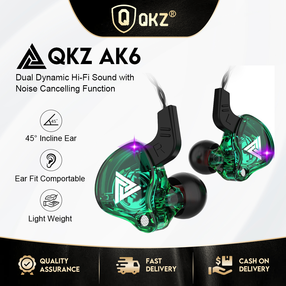 QKZ Ak6 106db Fidelity Wire Earphones In Ear Hi Fi Sound Earbuds With Built In Mic And Volume 3.5mm Shopee Philippines