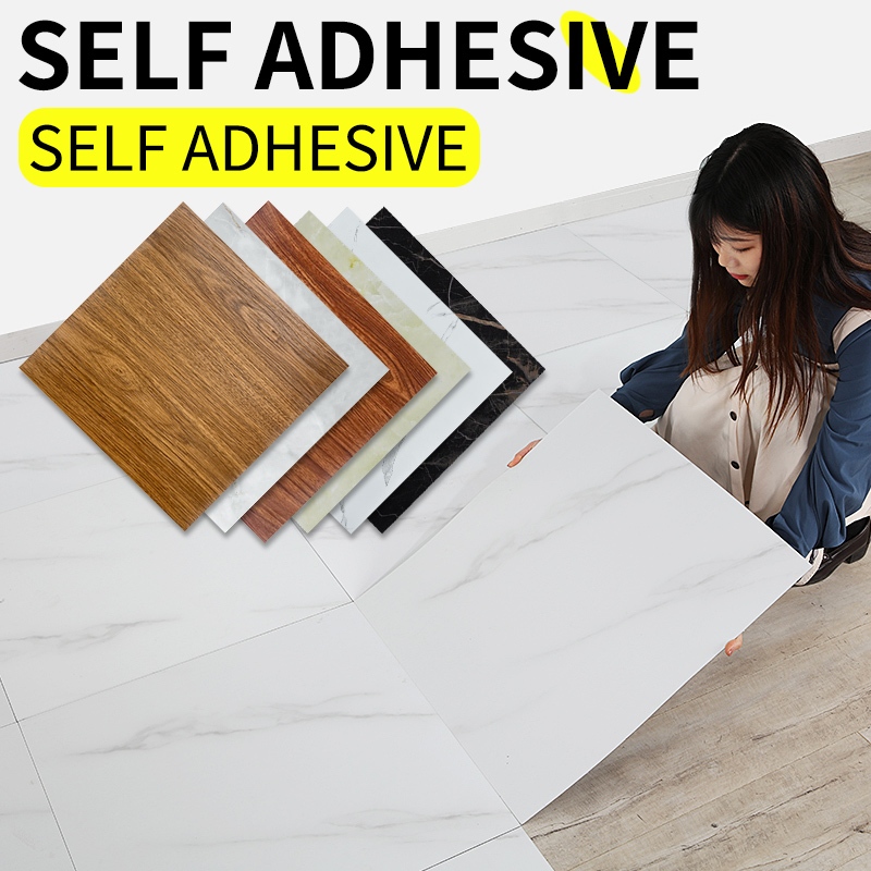 PVC Vinyl Flooring Planks Floor Sticker Self Adhesive tiles Carpet Mat