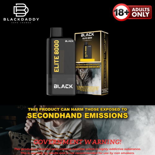 Black Elite 8000 Prefilled Pod and Battery Starter Kit | Shopee Philippines