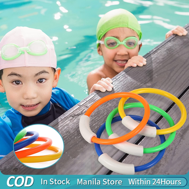 4pcs Diving Rings Swimming Pool Underwater Diving and Retrieve Toys ...