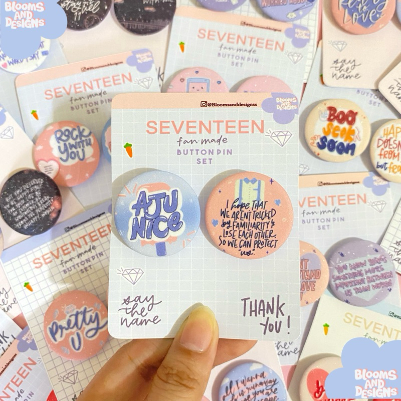 Seventeen Button Pins, Seventeen Pins, Kpop Pins 1.25” Shopee Philippines