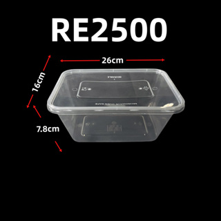 Rectangular plastic container - CON-MW-SKP-1000A - Microwaveable