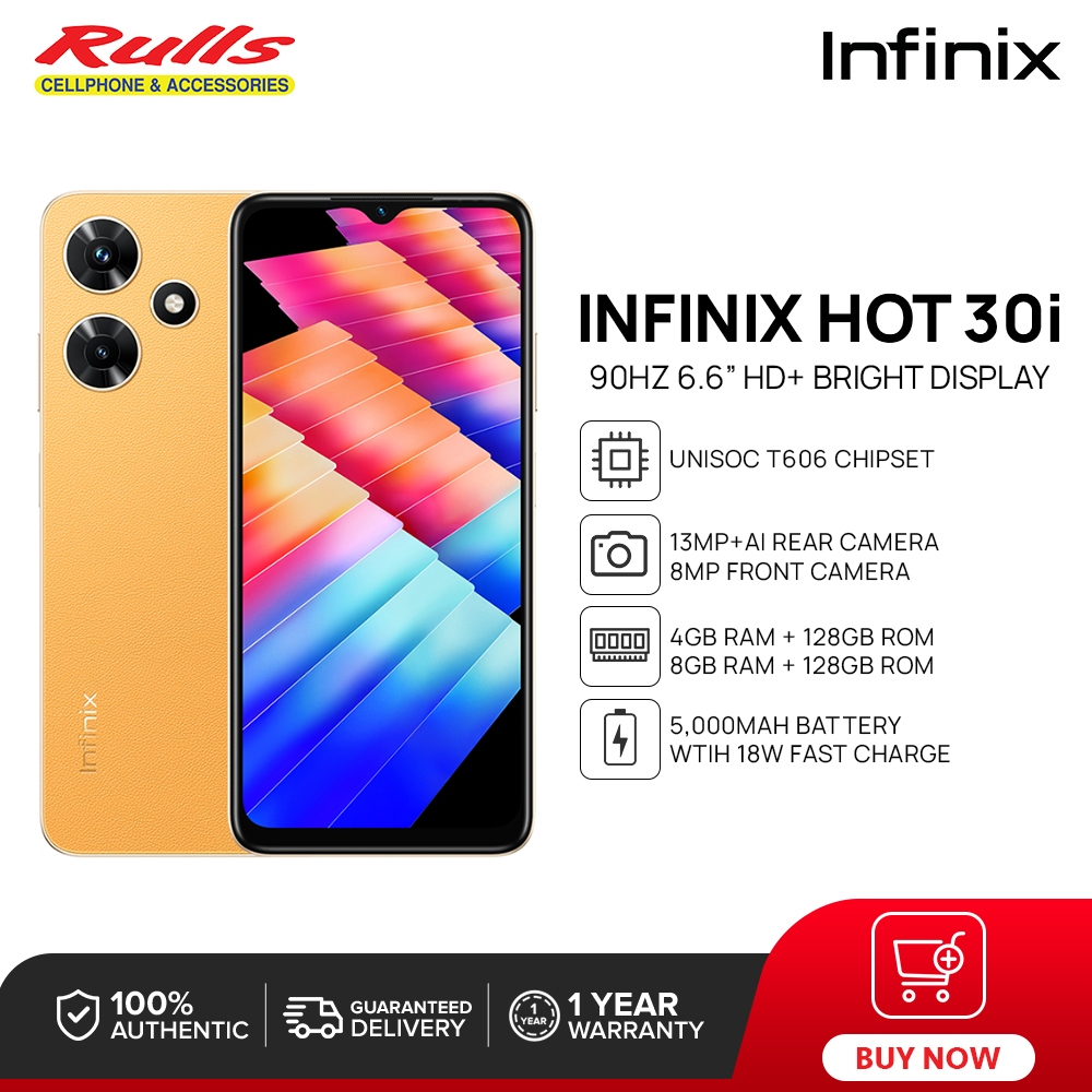 Infinix Hot 30i Smartphone 4gb 128gb 8gb 128gb Unisoc T606 90hz 6 6 Hd Display 5000mah Battery