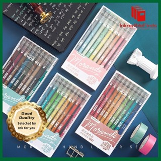 JIANWU 9pcs/set 0.5mm Creative Morandi Color Gel Pen Set Kawaii journal Pen  for Student