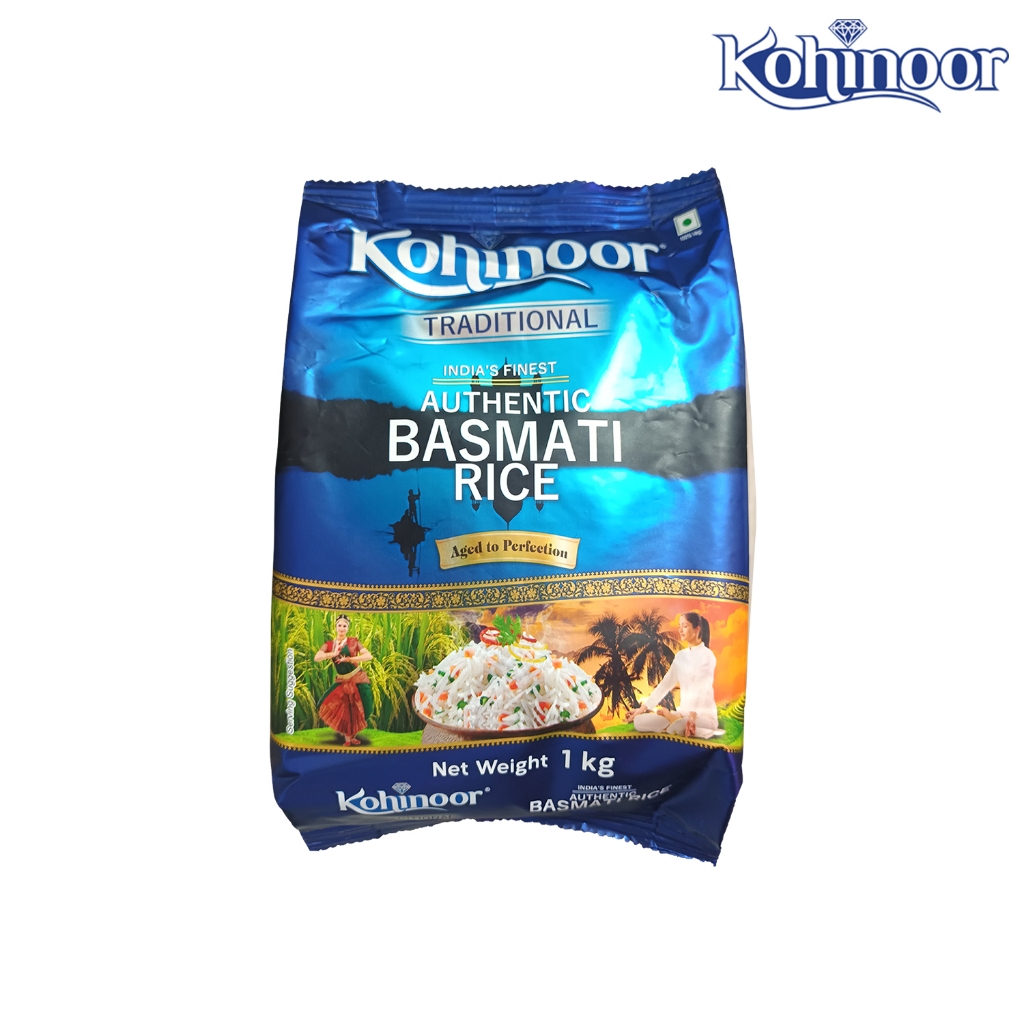 1kg Kohinoor traditional Authenthic Basmati Rice (Blue) aromatic