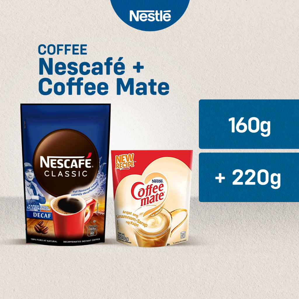 Nescafe Classic Decaf Instant Coffee 160g and COFFEE MATE Coffee Creamer 220g Shopee Philippines