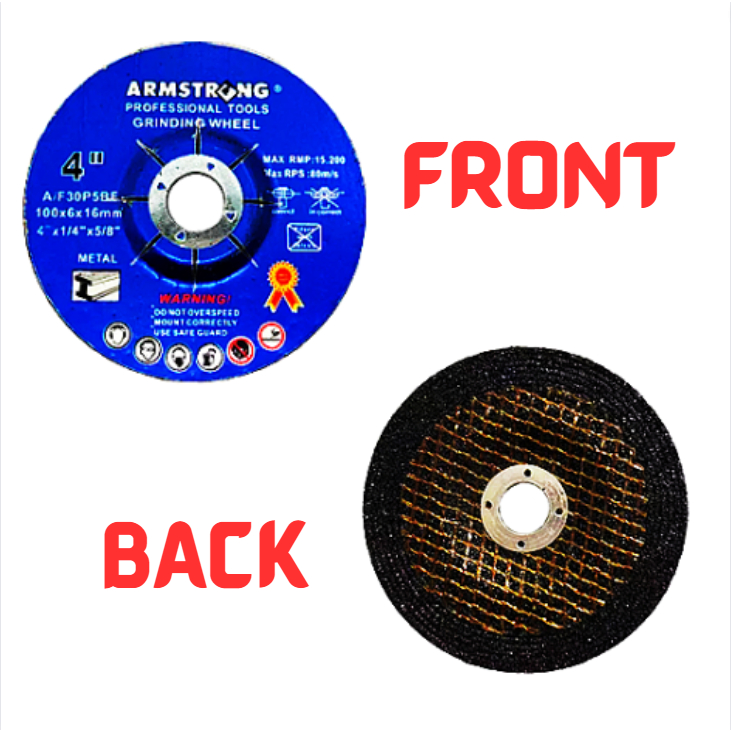 Armstrong Grinding Disc 4” Original Heavy Duty Grinding Wheel For Metal ...