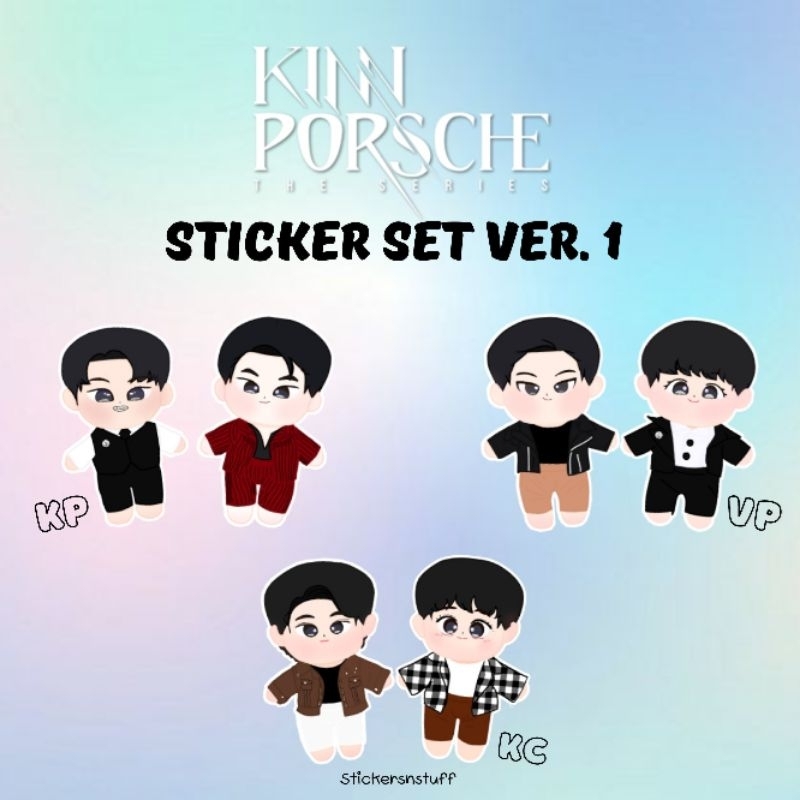 KinnPorsche Sticker Set by 2s (DOLL VERSION) | Shopee Philippines