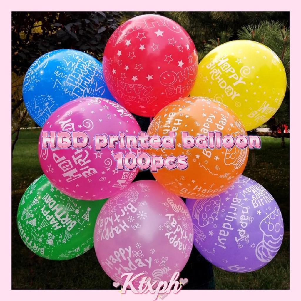 Happy Birthday Printed Balloon 12 inch 100pcs pak birthday party needs ...