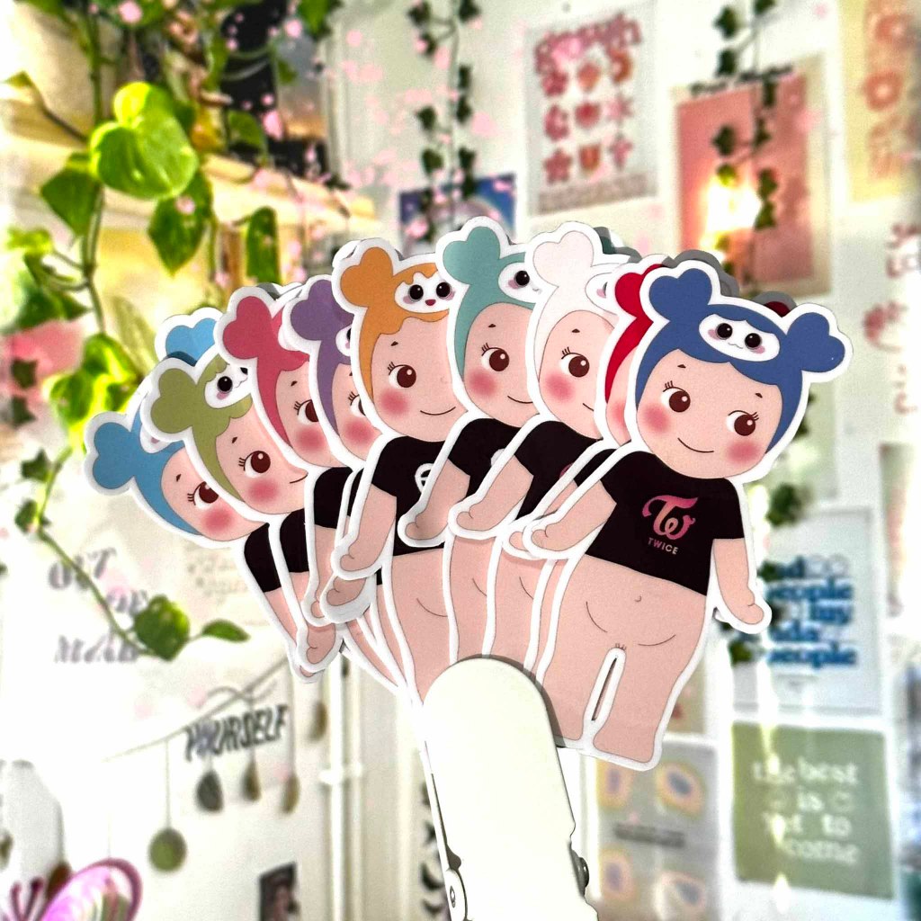 Twice Laburi Sonny Angel With Twice Shirt Vinyl Stickers | Shopee ...