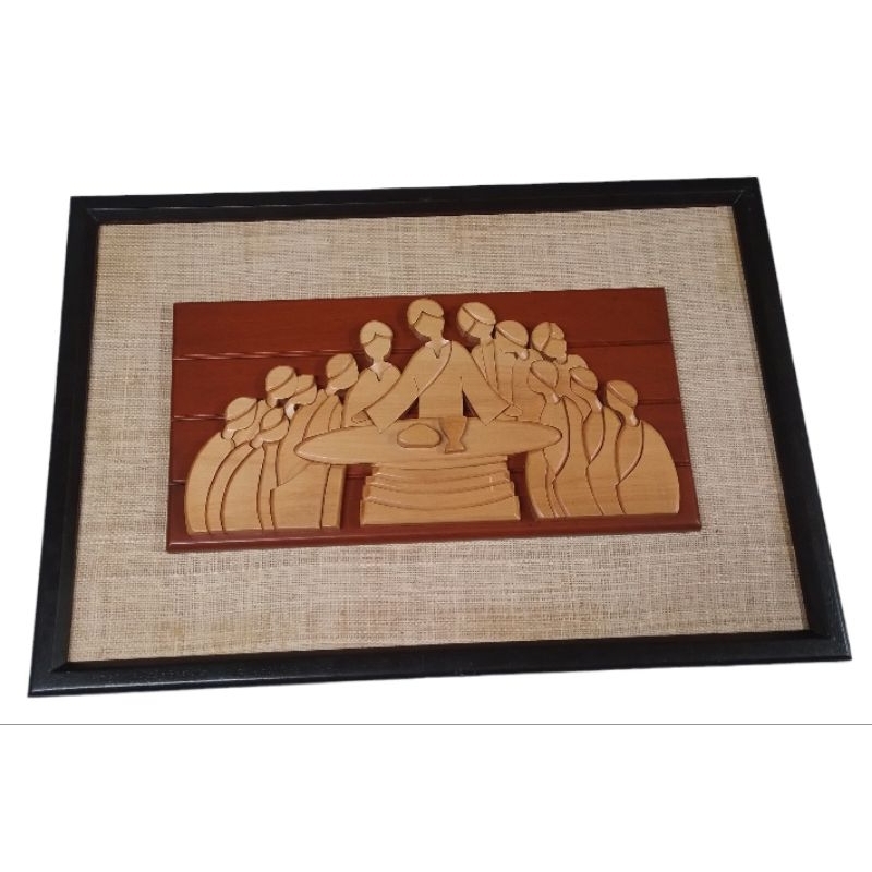 Frame Last Supper Wood Square (L62cm x H43cm) Shopee Philippines