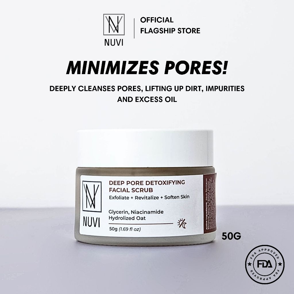 NUVI Deep Pore Detoxifying Facial Scrub [Exfoliating Facial Scrub