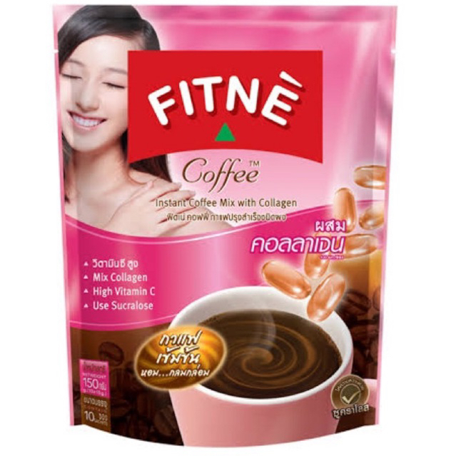 Fitne Coffee SUGARFREE Instant Coffee Mix with Collagen 10 sachets from