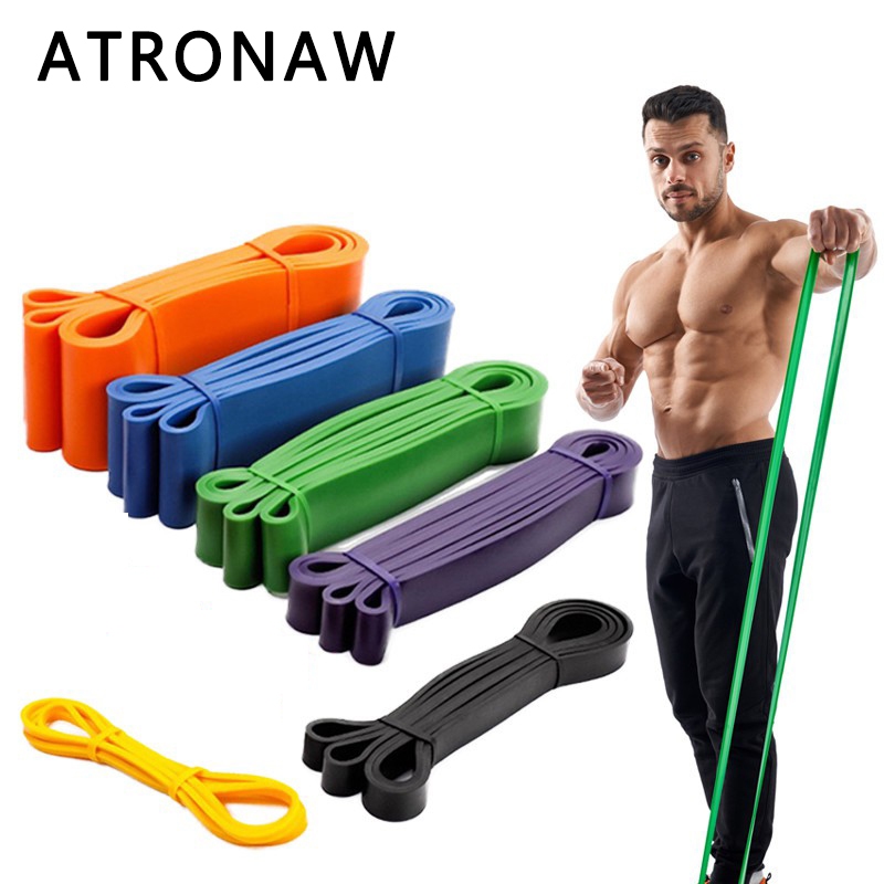 ATRONAW Resistance Band Workout Elastic Bands Rubber Loop Power Set ...