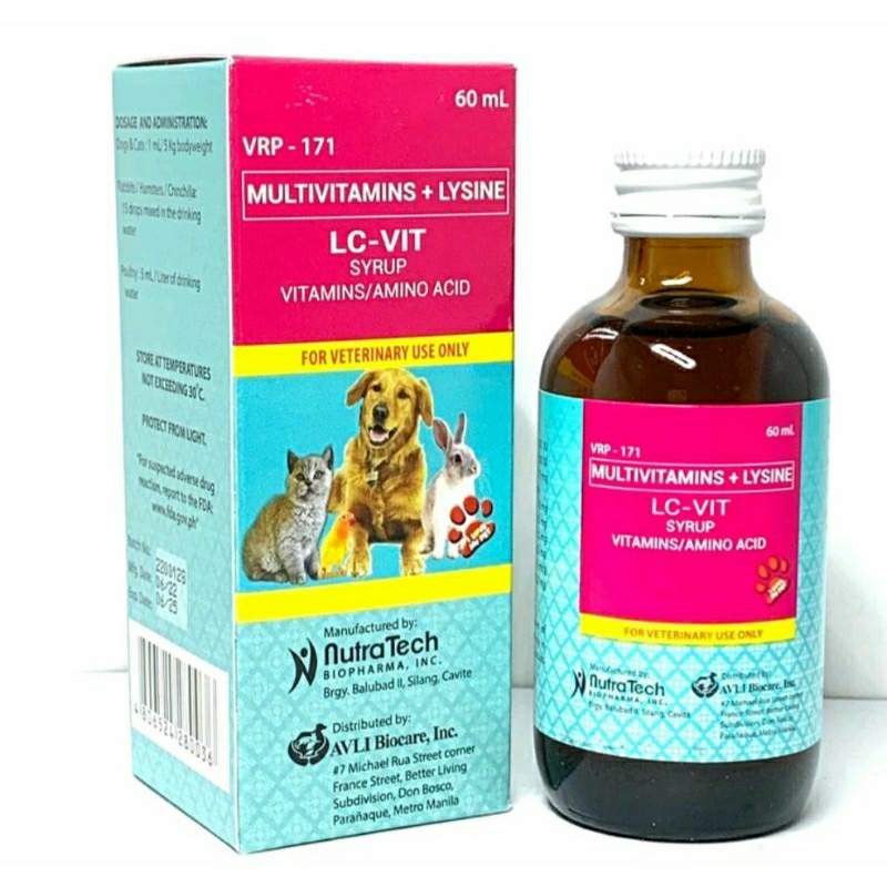LC VIT Multivitamins for Pets Cats Dogs 60ML/120ML. Shopee Philippines