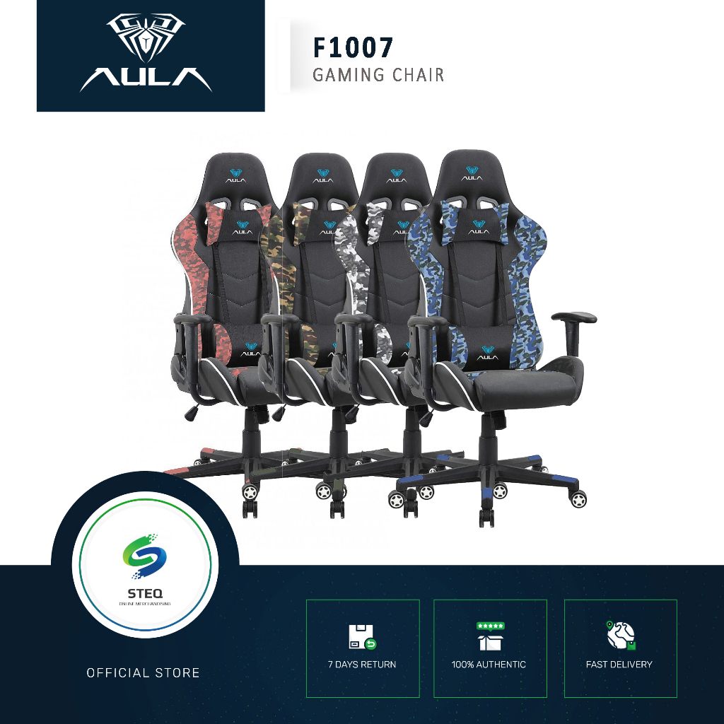 Steq Aula F1007 Gaming Chair 360° Quiz Rotation Adjustable Height