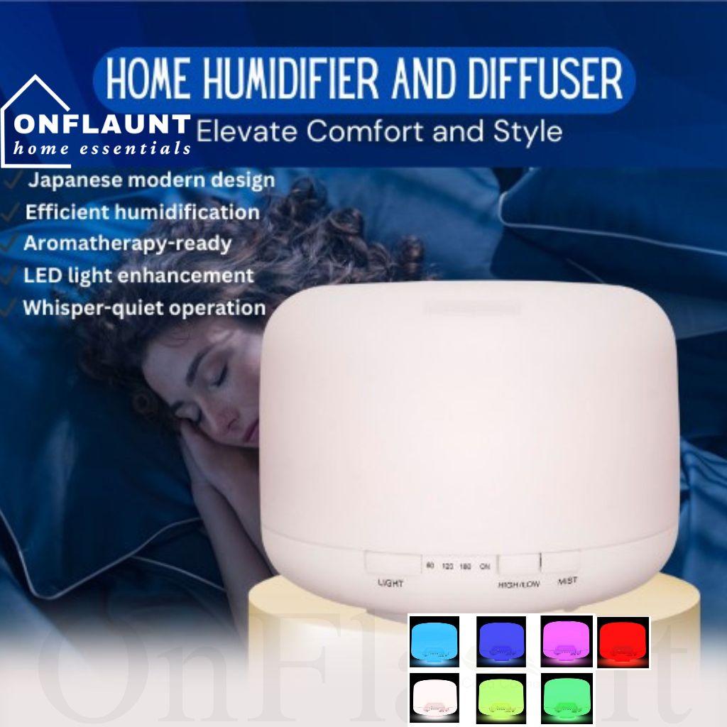 OnFlaunt Humidifier Japanese Modern Design Air Diffuser with LED Lights ...