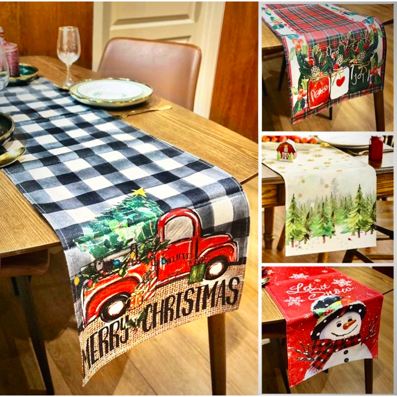 Modern Christmas Table Runner Centerpiece Decoration Shopee Philippines