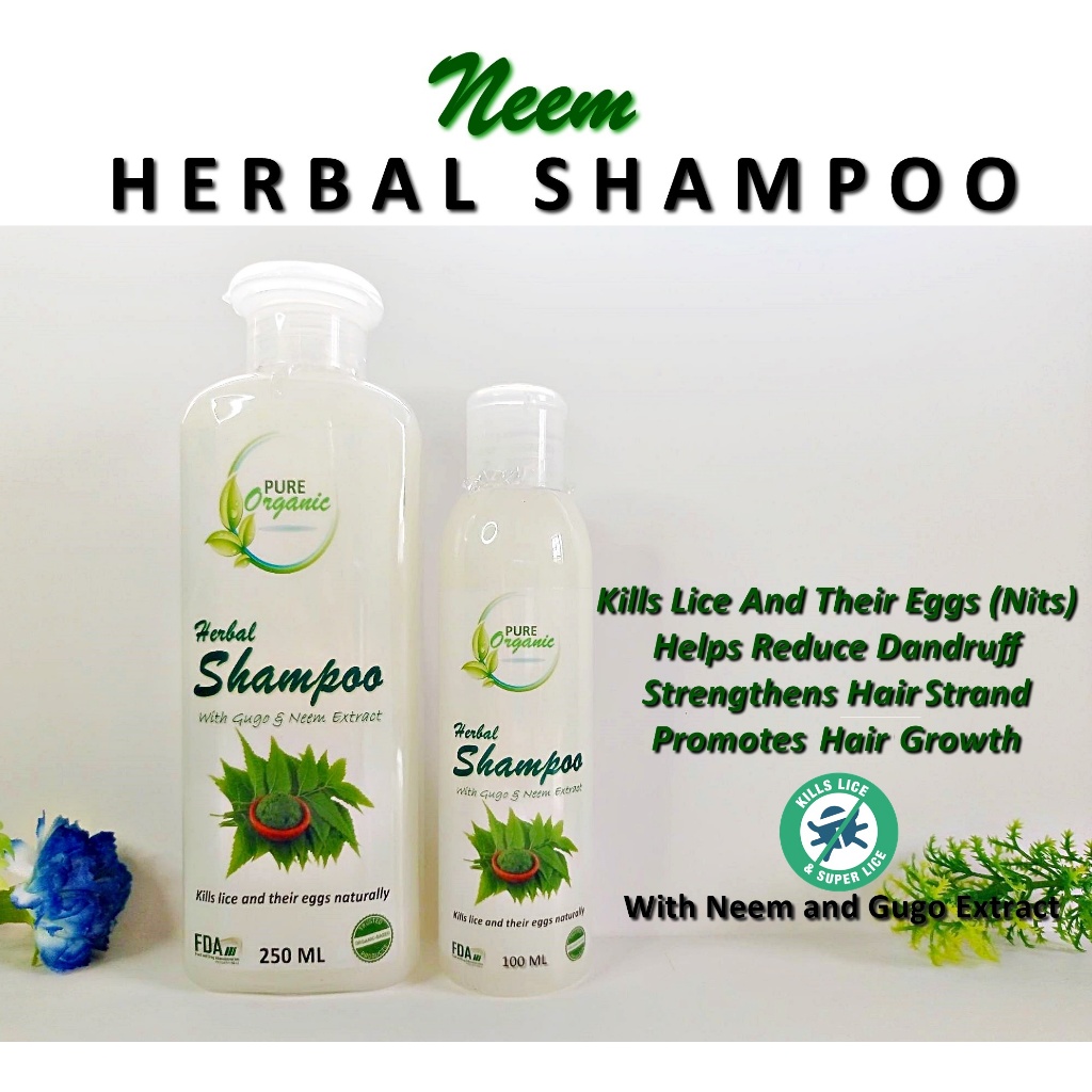 Neem Extract Herbal Shampoo by Pure Organic For Lice And Nits Shopee Philippines