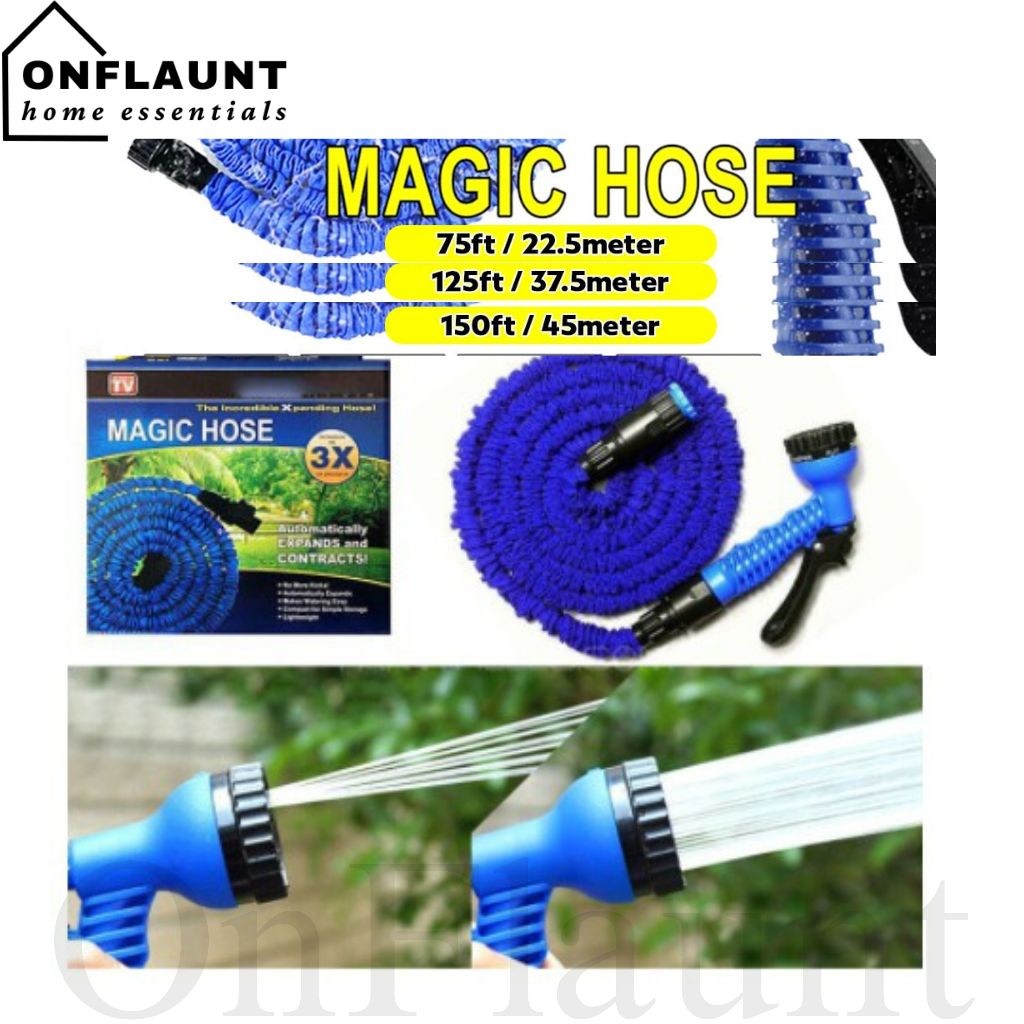 OnFlaunt 75/125/150FT Magic Garden Hose High Pressure Expandible Spray
