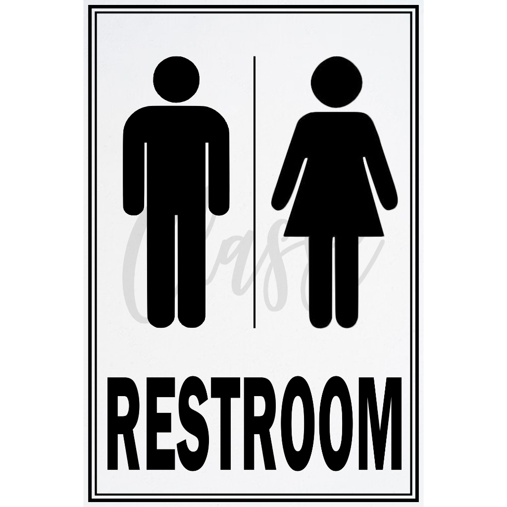 TOILET/RESTROOM LAMINATED WARNING RESTROOM SIGNAGES A4/5R SIZE 180GSM ...