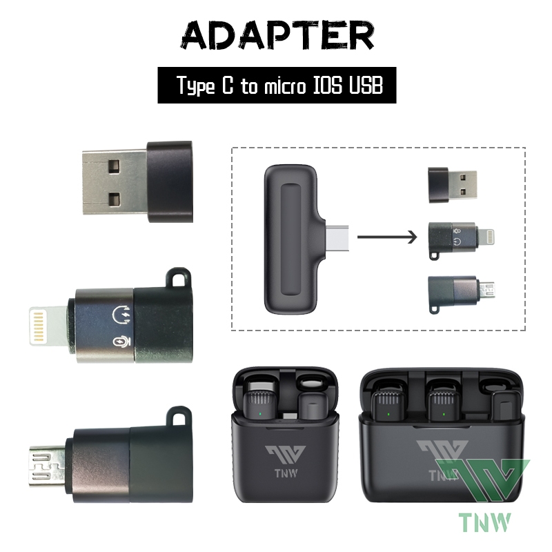 TNW Adaptor Type C To Micro IOS USB Microphone Adapter Shopee Philippines