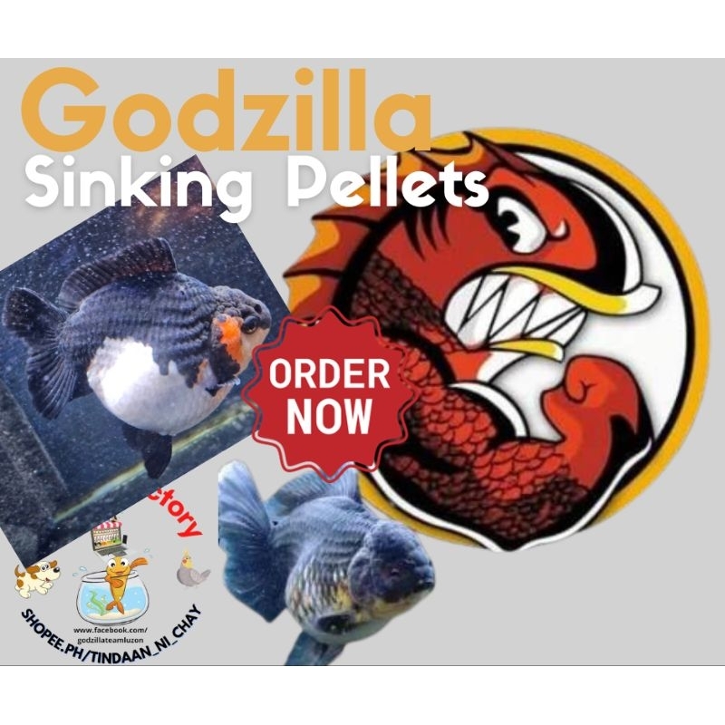 GODZILLA fish sinking pellet growth goldfish 500g 100g high protein ...