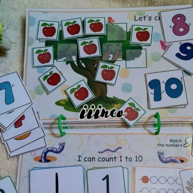 IIINCO Kids Learn to Count, Read & Write Numbers Laminated Chart Early ...