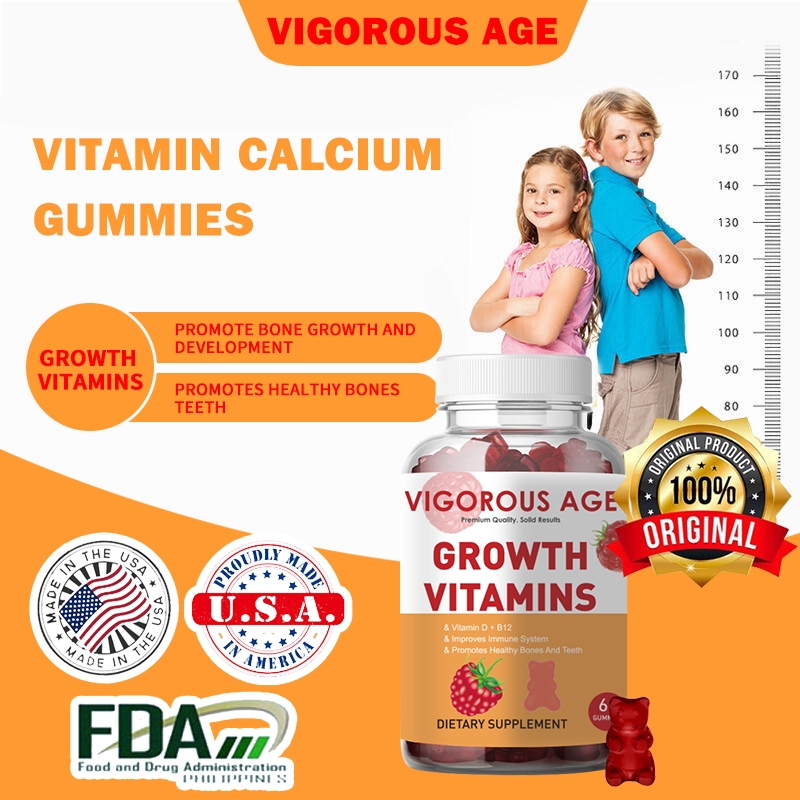 Vitamins Calcium Gummies Kids Body Bone Growth Improve Immunity Joint