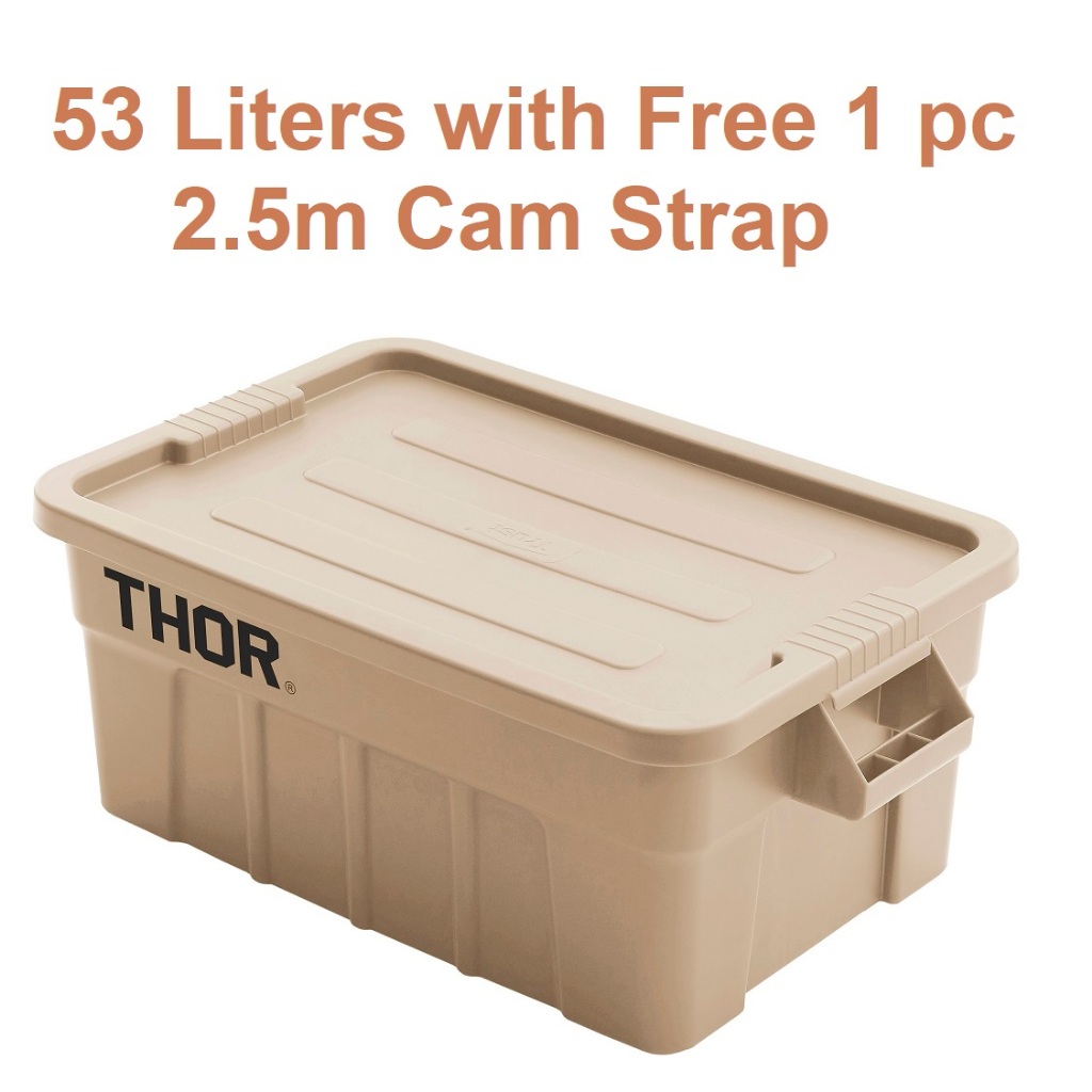 53Liter THOR Storage Box with Free 2.5m Cam Strap Camping Stackable