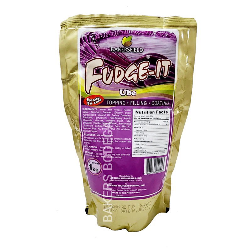 FUDGE IT UBE BAKERSFIELD FROSTING ICING DIP FILLING TOPPING 1KG