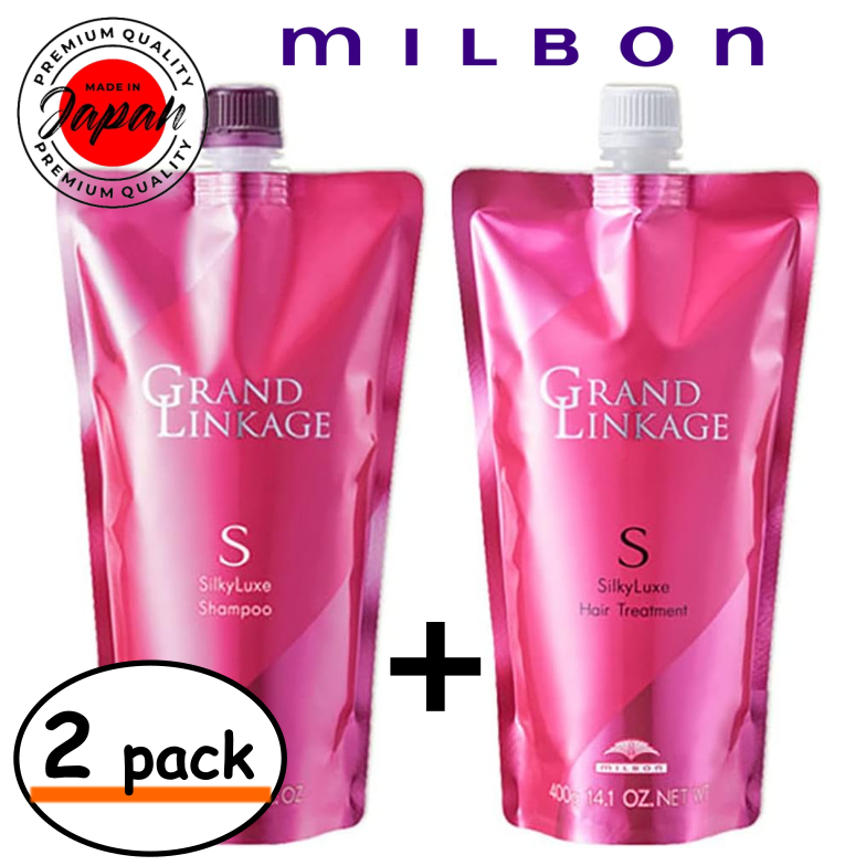 MILBON GRAND LINKAGE Silky Luxe Shampoo 400ml & Treatment 400g set