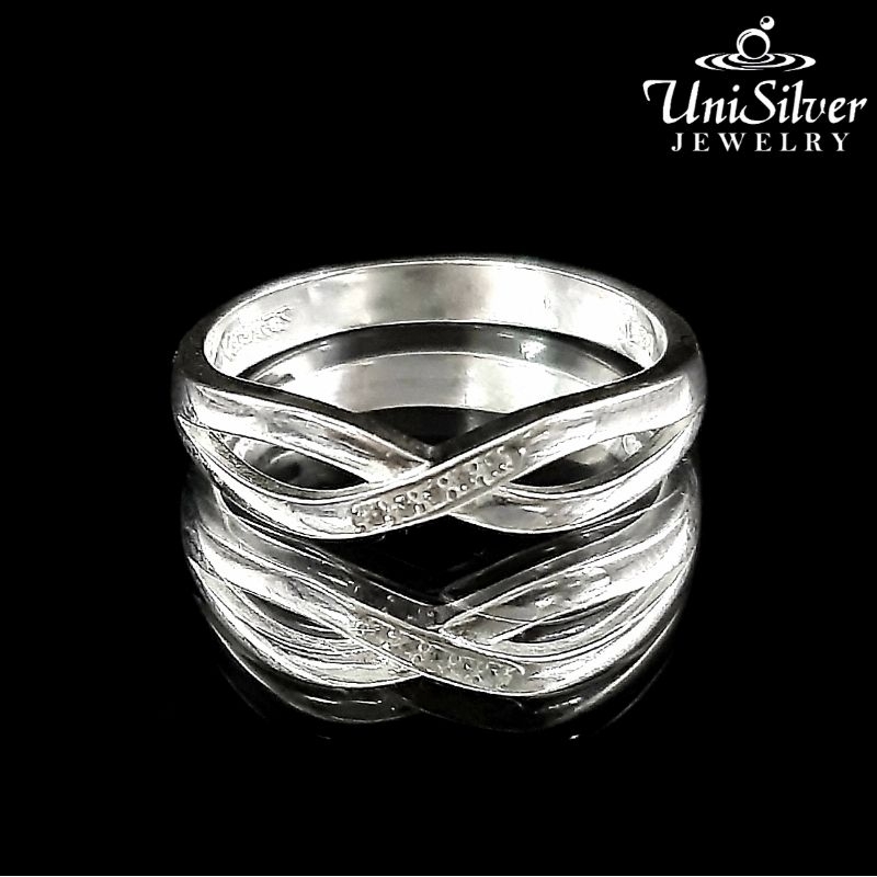 Unisilver 925 Sterling Silver Lady s Infinity Ring RS557 1001 Shopee Philippines