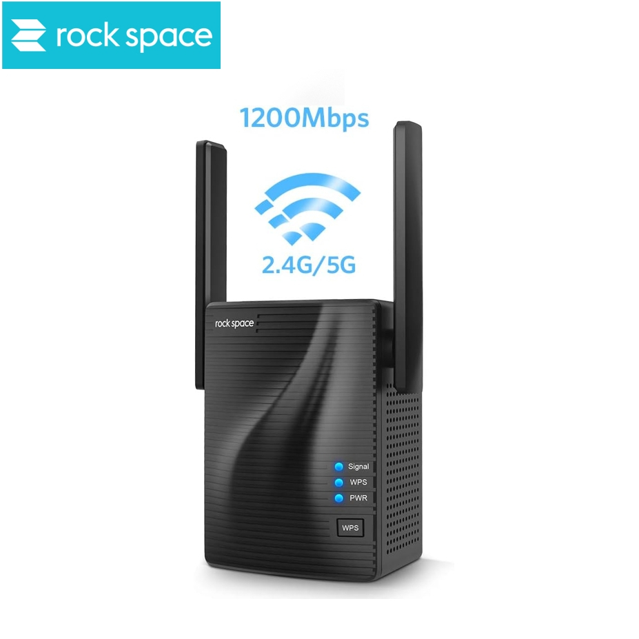 Rock Space AC1200 Dual Band WiFi Repeater 1200Mbps WiFi Range Extender