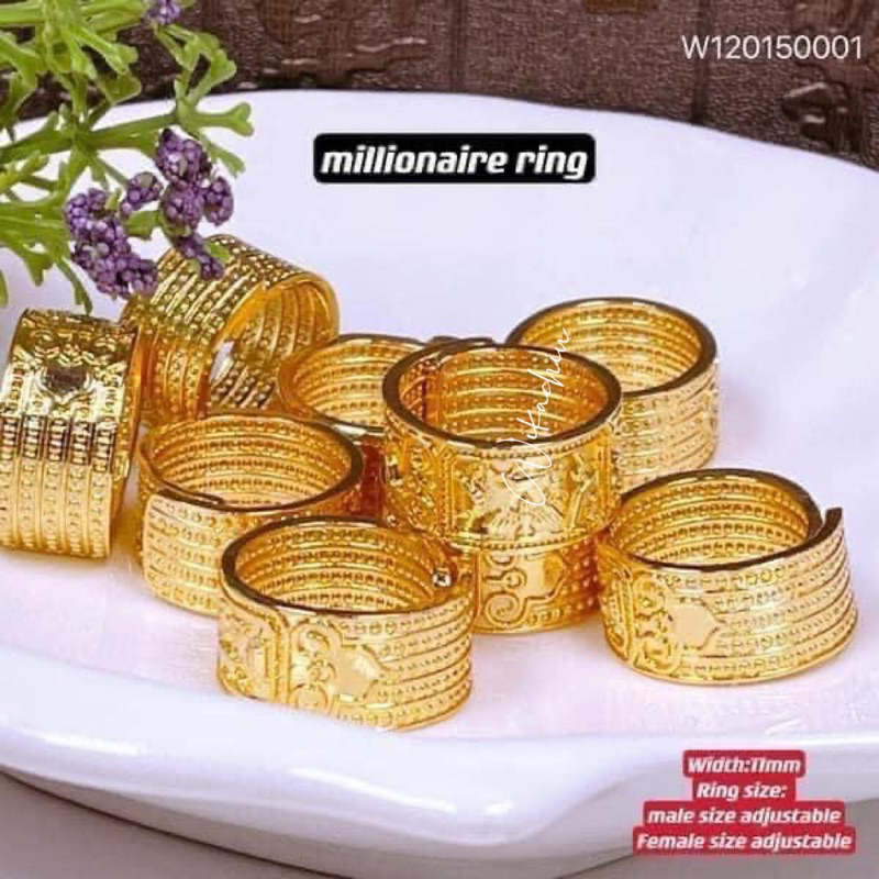 (Wikachiu)millionaire ring | Shopee Philippines