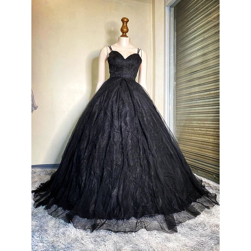 Elegant black hot sale ball gown