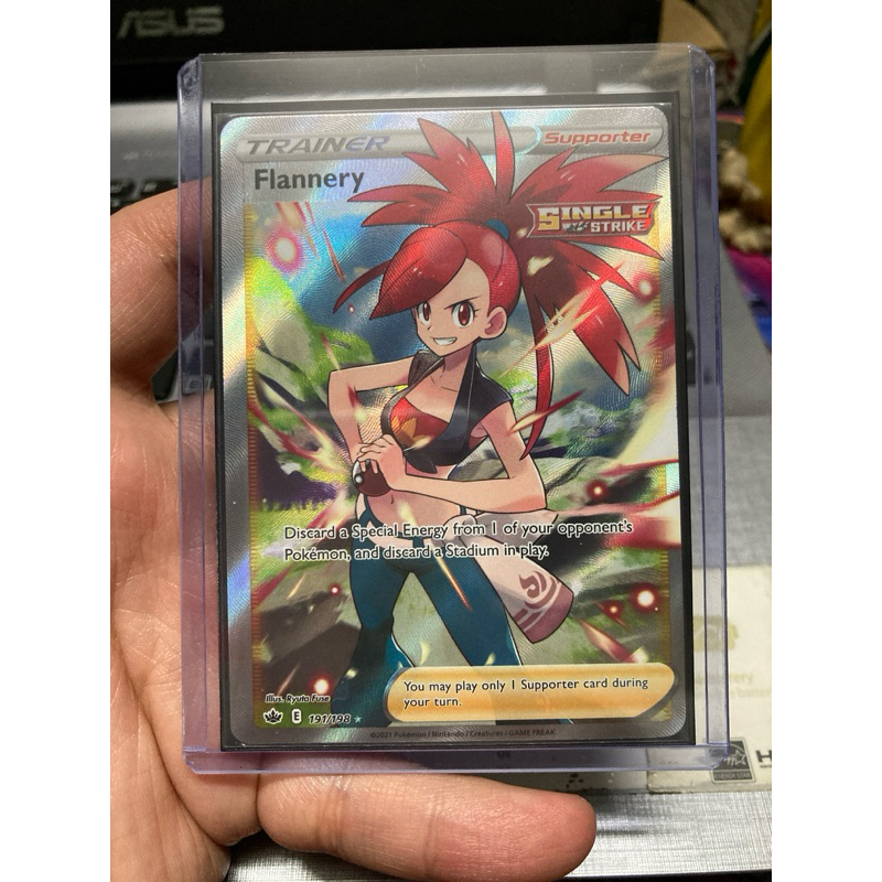 Pokemon Tcg Sword And Shield Chilling Reigns Flannery Full Art Shopee