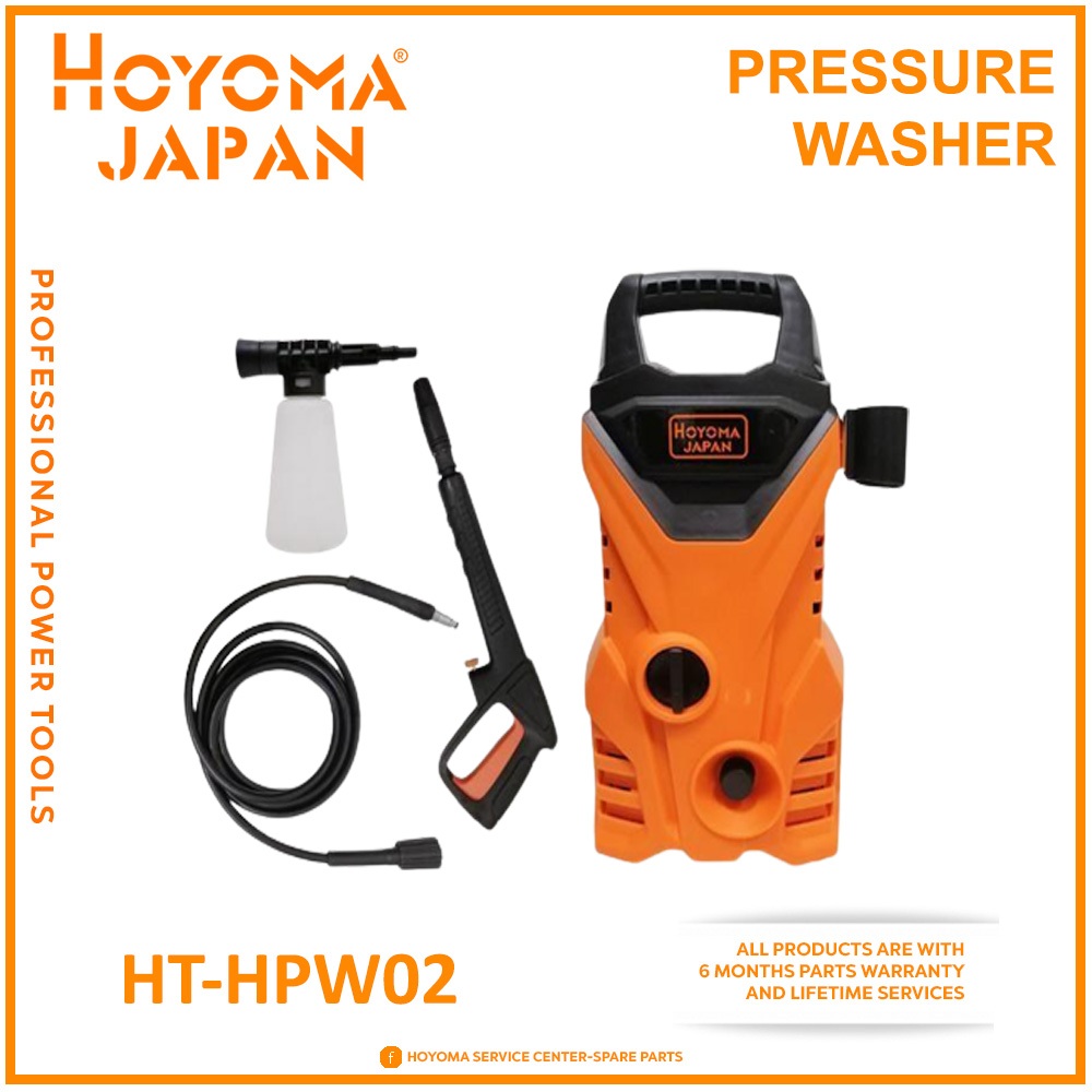 Hoyoma Japan Heavy Duty Portable High Pressure Washer Complete Set HTHPW02 Shopee Philippines