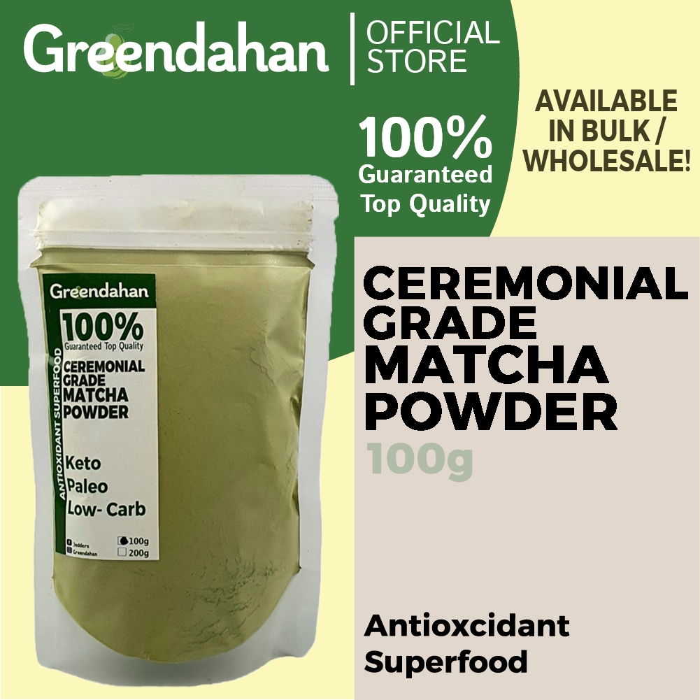 GREENDAHAN / Pure Matcha Powder CEREMONIAL Grade (Unsweetened) 100g ...
