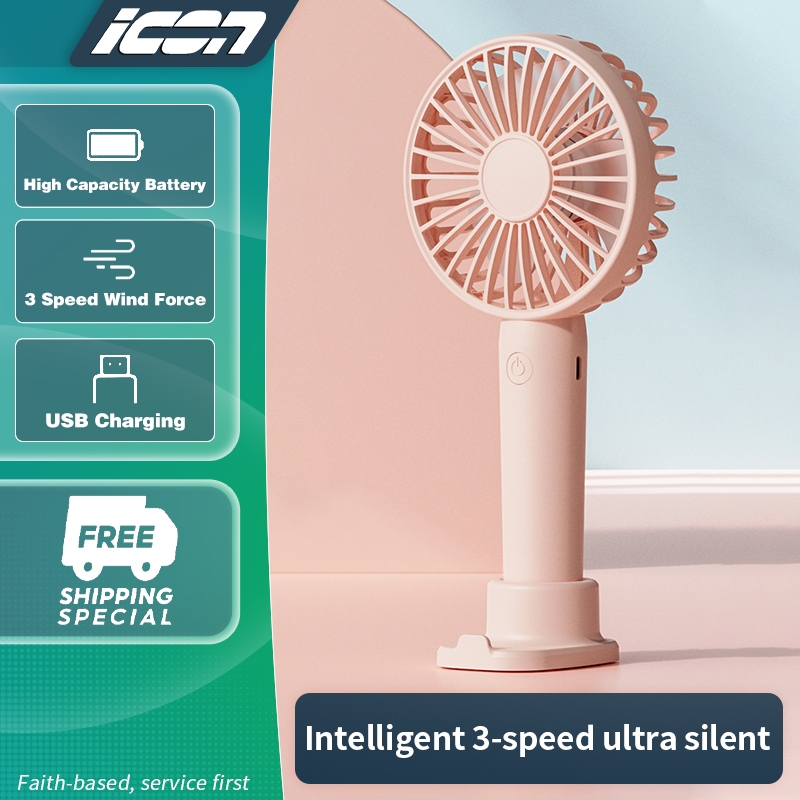 ICON Hand-Held Fan Portable USB Rechargeable Pocket Cooling | Shopee ...